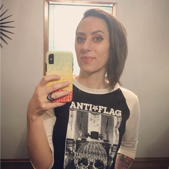 Anti-Flag women’s small baseball tee punk rock - Picture 5 of 5